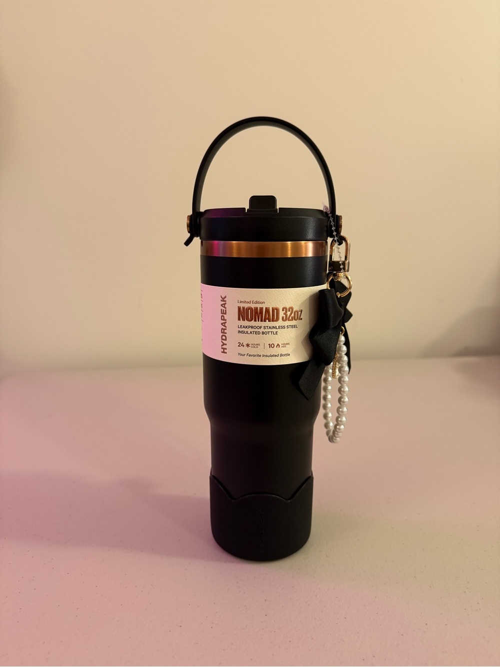 HydraPeak Nomad 32oz Tumbler *LIMITED  EDITION WITH CHARMS* 🖤 BRAND NEW!